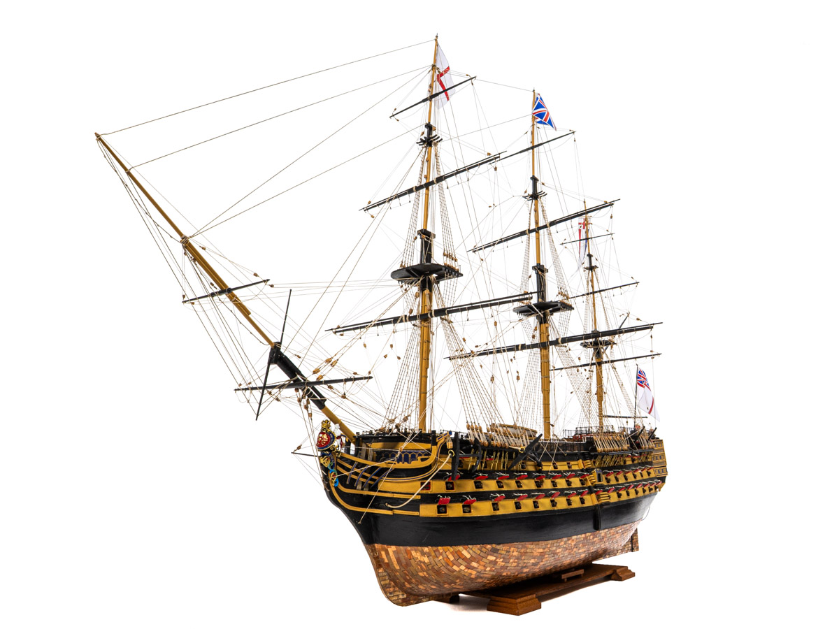 Packshot de la maquette du HMS Victory réalisée par Mistral Maquettes, photographie Florent Ruyssen